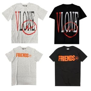 正品 VLONE 陈冠希FRAGMENT闪电藤原浩限定 正反两面穿短袖T恤