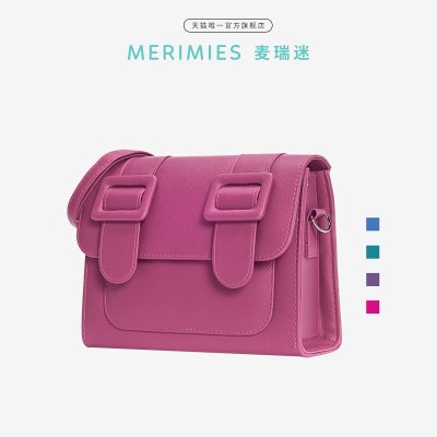 merimies麦瑞迷 泰国剑桥包M号经典火龙果色单肩邮差包斜挎包女包